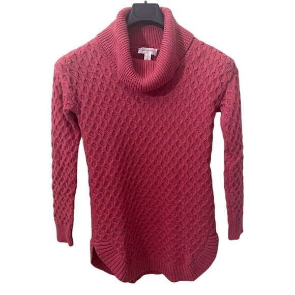 Motherhood Maternity Sweater Cowl Neck Cotton Blend Coral Pink Small - Picture 1 of 8